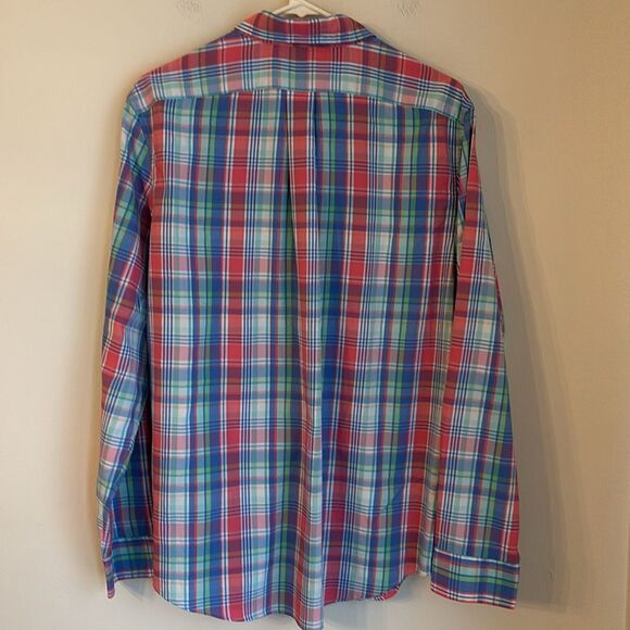 Vineyard Vines Men’s pastel plaid long sleeve slim fit whale shirt office large - Picture 9 of 9